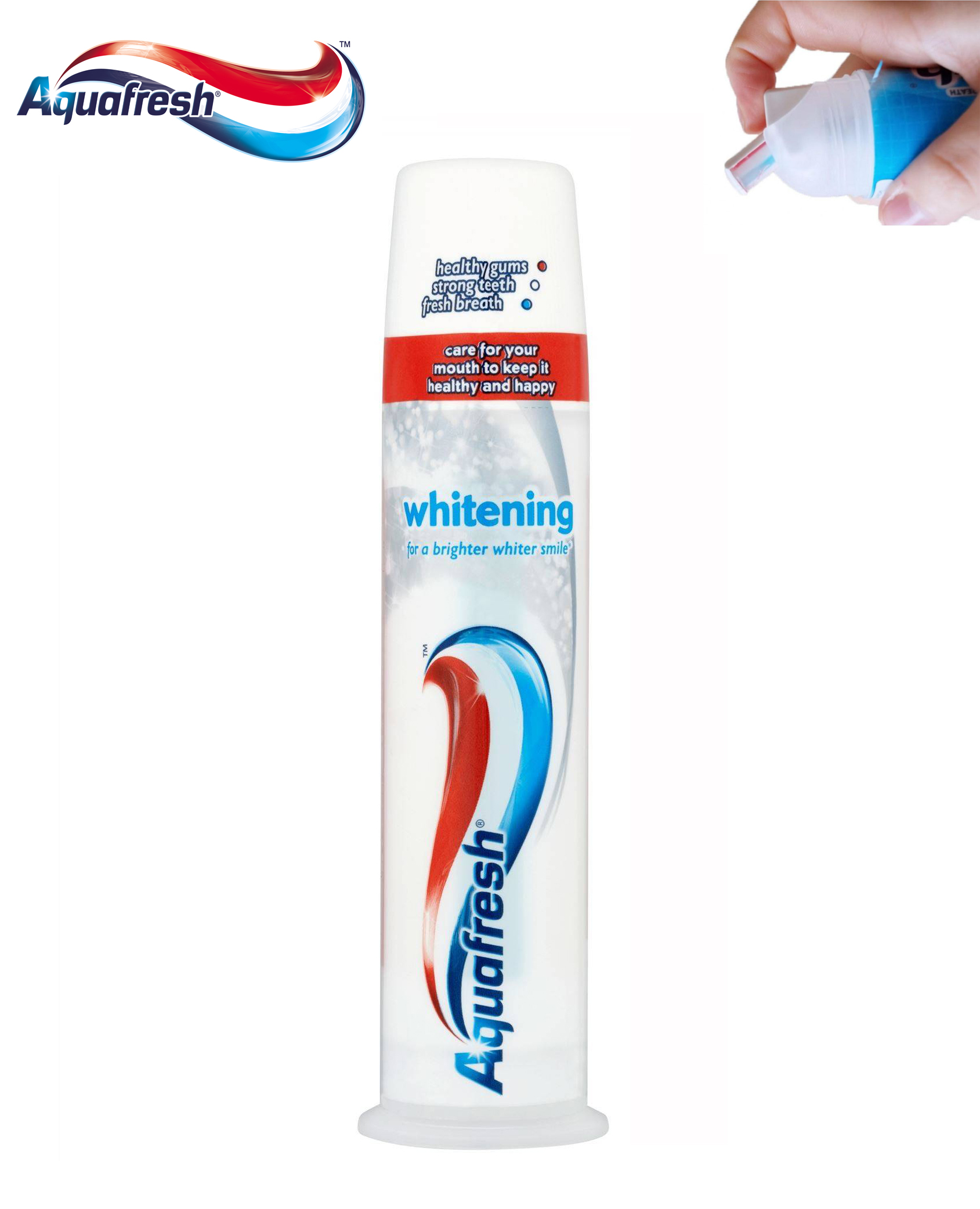 Aquafresh Whitening Pump Toothpaste All Family Triple ...